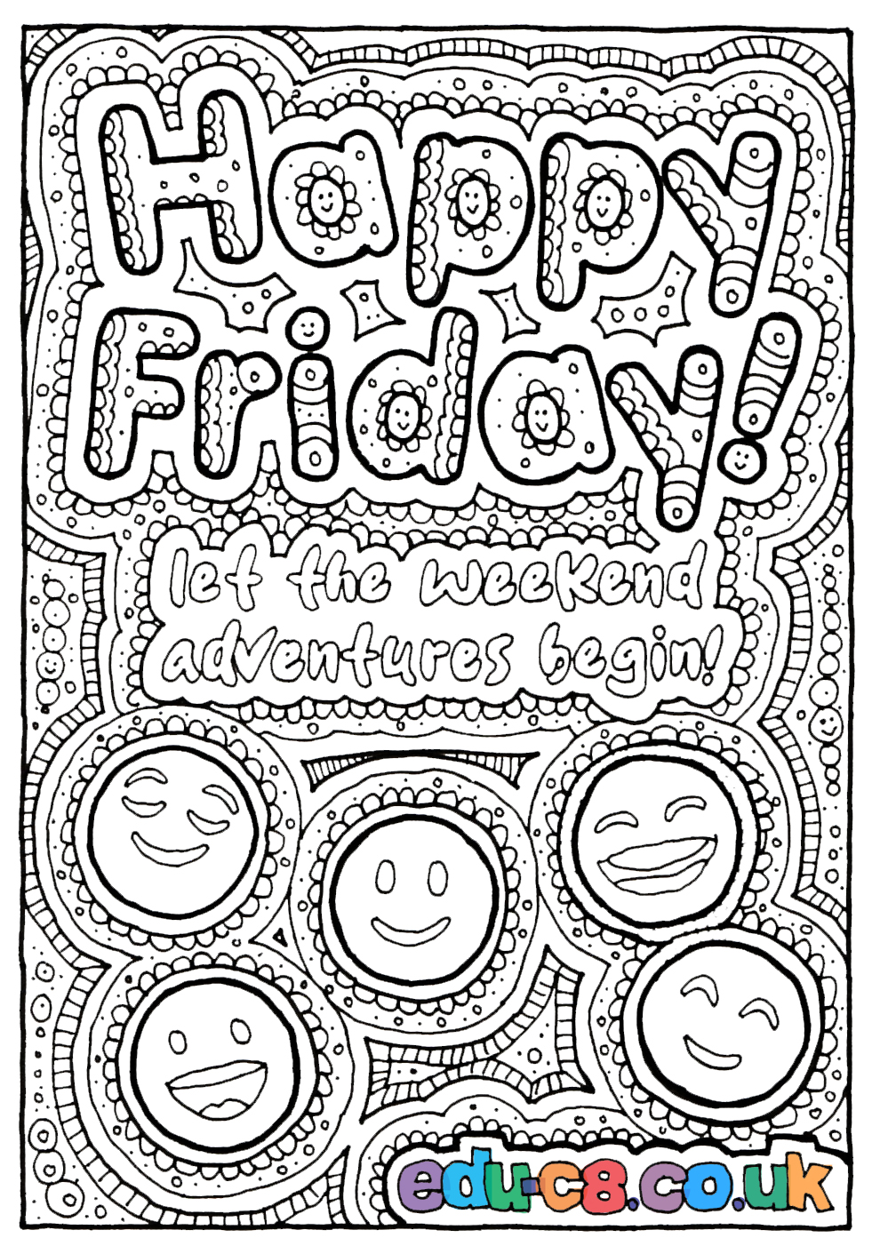 Happy Friday Postcard