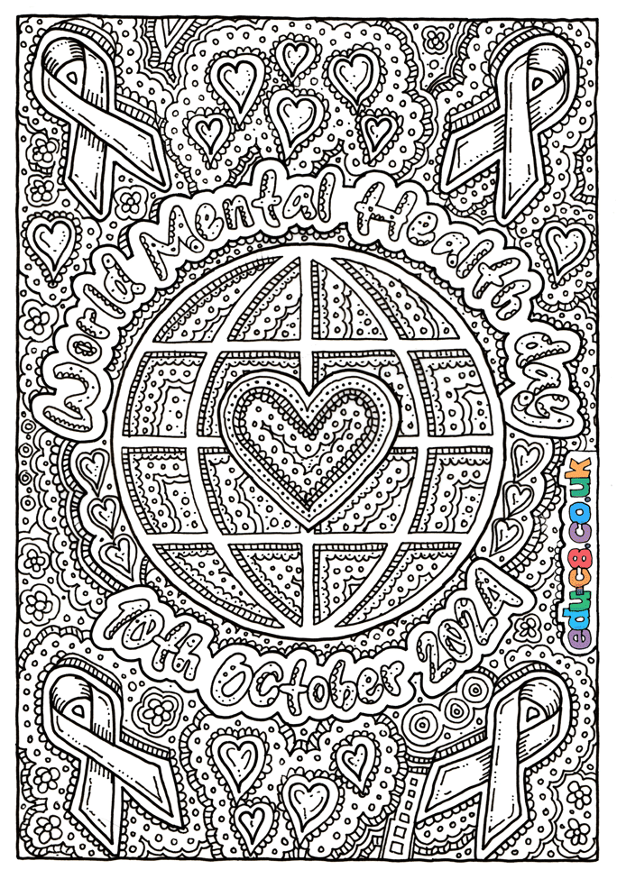 World Mental Health Day Colouring